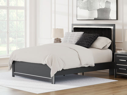 Birmonton - Upholstered Panel Bed With Roll Slats