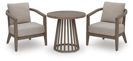 Sunset Lake - Outdoor Chairs With Cushions/Table (Set of 3) - Beige
