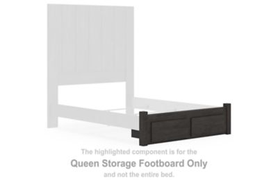 Parlayon - Queen Storage Footboard - Charcoal