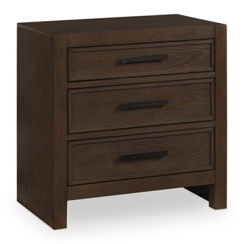 Lelander - Three Drawer Night Stand - Brown