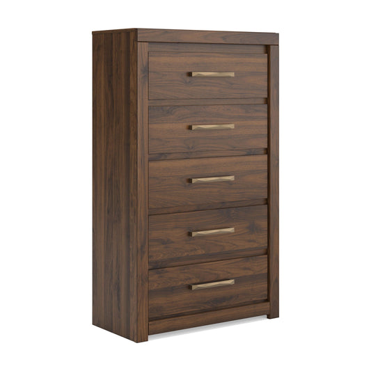 Breckori - Five Drawer Chest - Brown