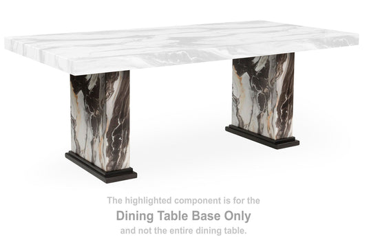 Jazmore - Rectangular Dining Room Table Base - Dark Brown