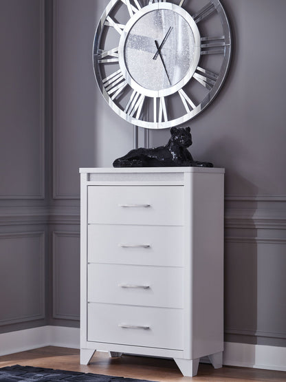 Frostlyn - Four Drawer Chest - White