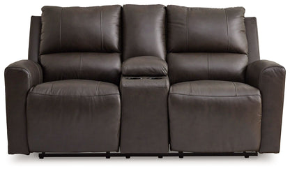 Boxmere - Dbl Power Reclining Loveseat with Console - Storm
