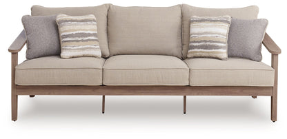 Francis Beach - Sofa With Cushion - Natural / Gray