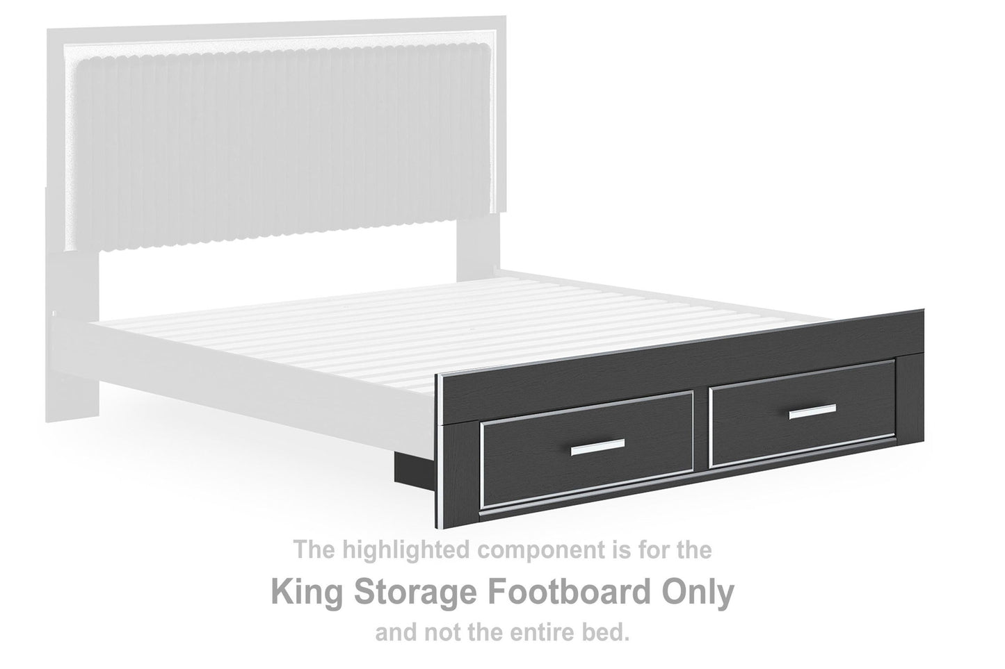 Birmonton - King Storage Footboard - Black
