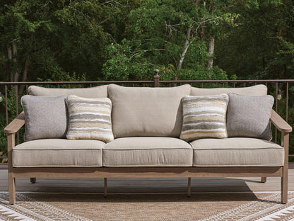 Francis Beach - Sofa With Cushion - Natural / Gray
