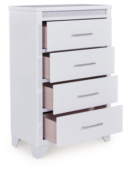 Frostlyn - Four Drawer Chest - White