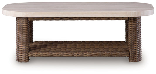 Angel Island - Rectangular Cocktail Table - Beige / Brown