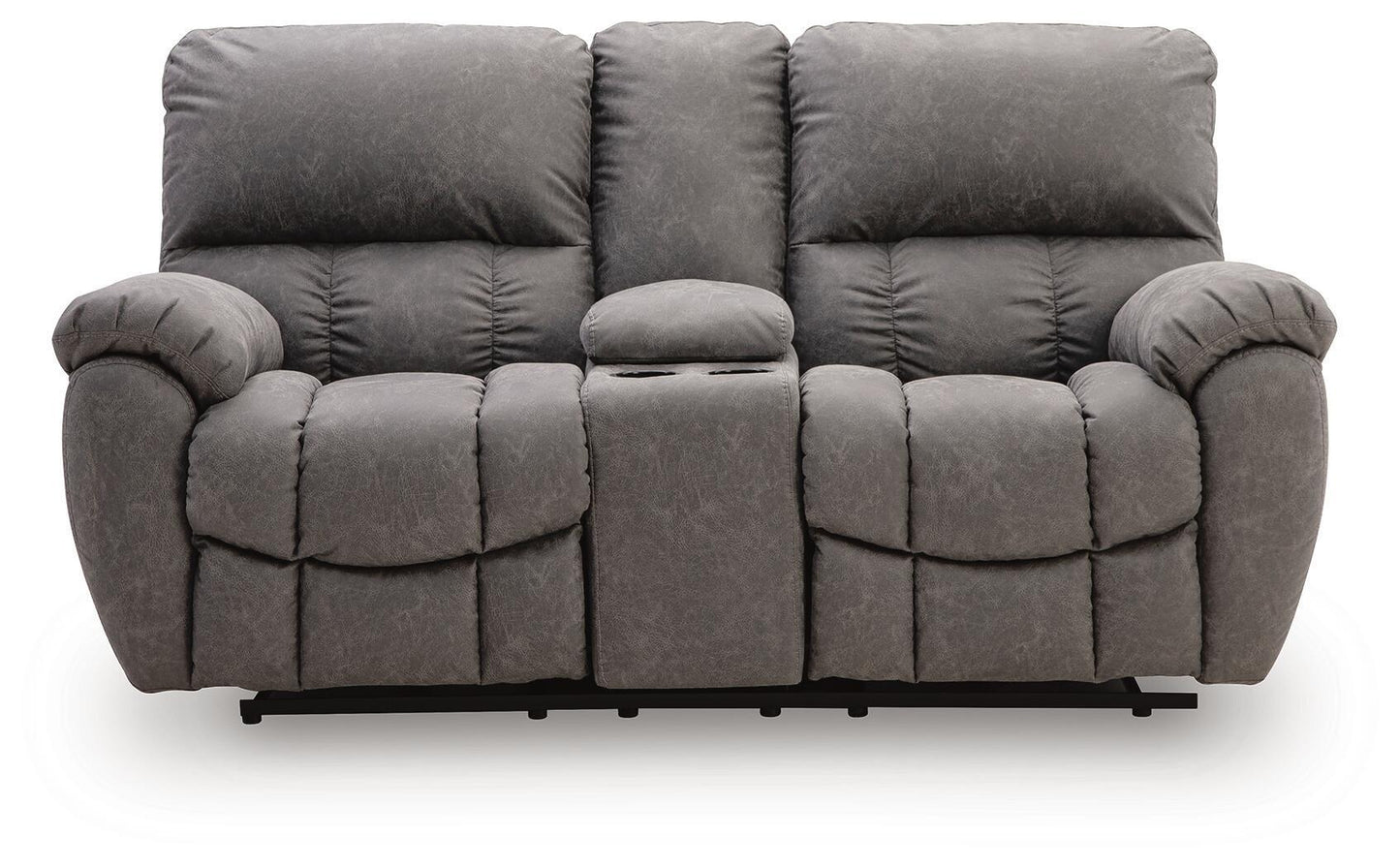 Hadrian Pike - Power Reclining Loveseat/Console/Adjustable Headrest - Galaxy