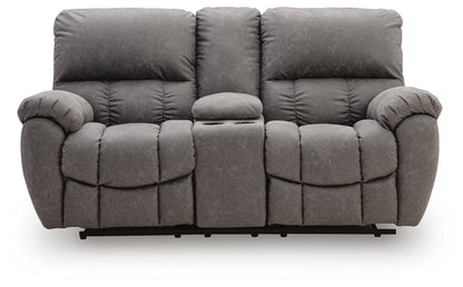 Hadrian Pike - Power Reclining Loveseat/Console/Adjustable Headrest - Galaxy
