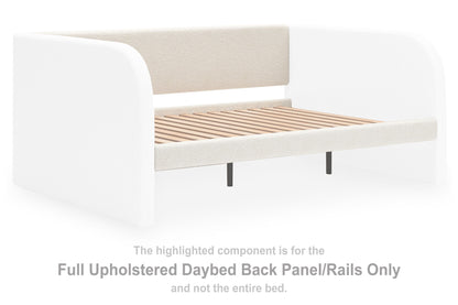 Shapella - Full Upholstered Daybed Back Panel Rails - White