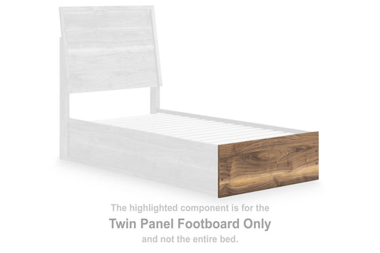 Zadilyn - Twin Panel Footboard - Brown