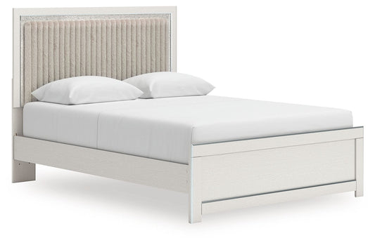 Birmonton - Upholstered Panel Bed With Roll Slats