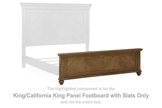 Waynely - King/California King Panel Footboard With Slats - Medium Brown