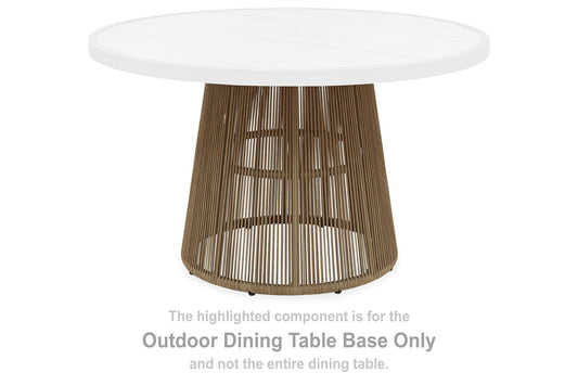 Ocean Park - Round Dining Room Table Base - Beige