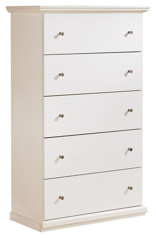 Bostwick Shoals - Five Drawer Chest - White