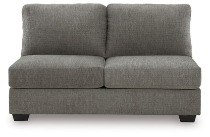 Newellen - Armless Loveseat - Greystone