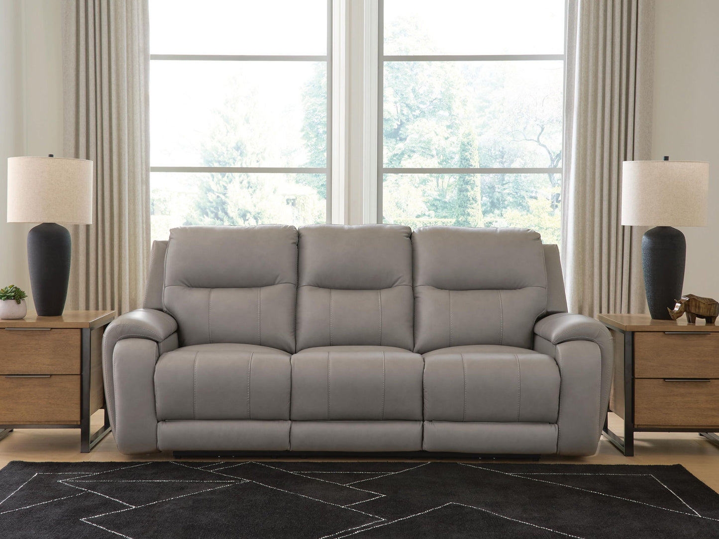 Trendsetter - Power Reclining Sofa With Audio Seating - Ash