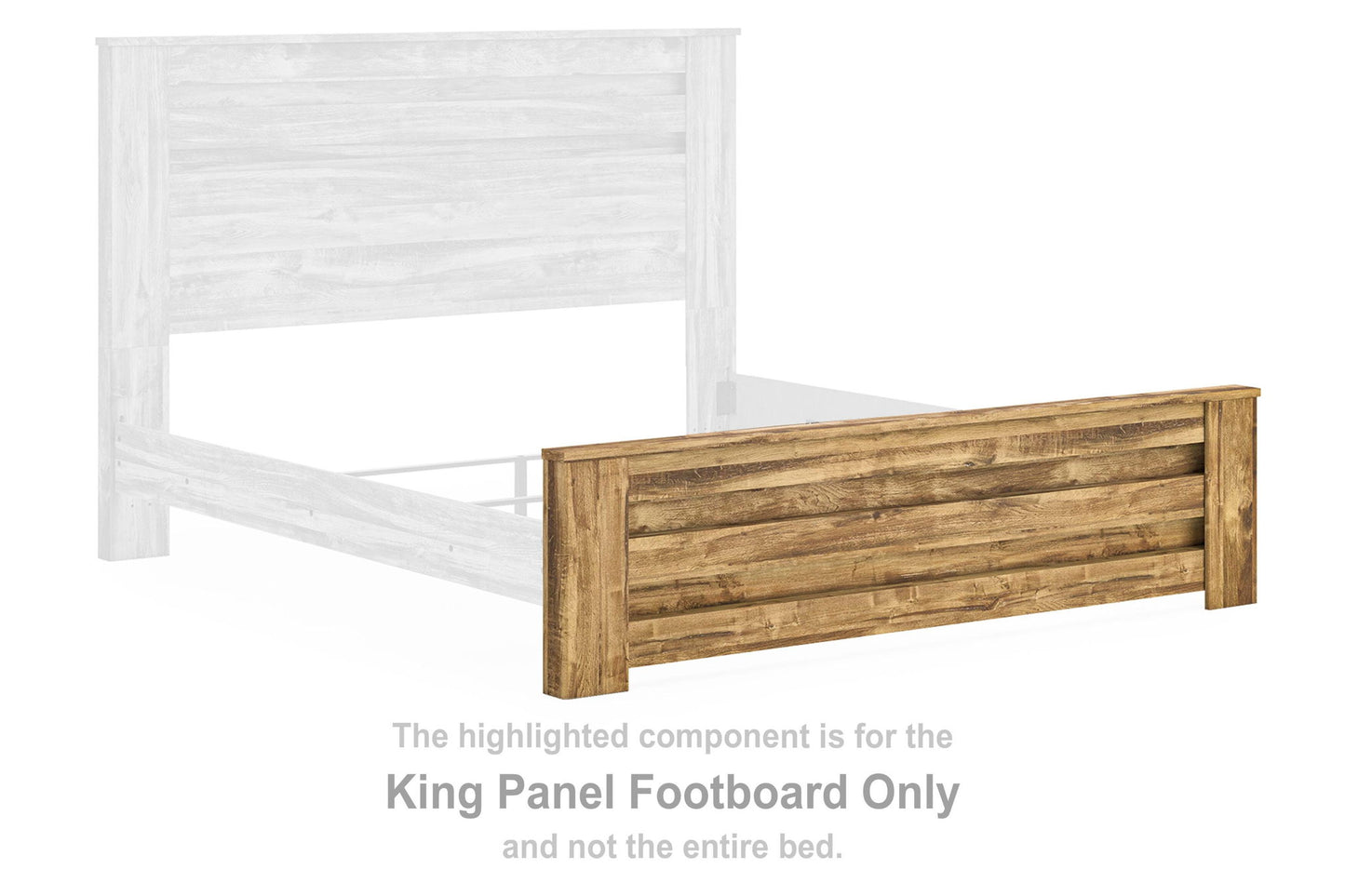 Branstony - King Panel Footboard - Brown