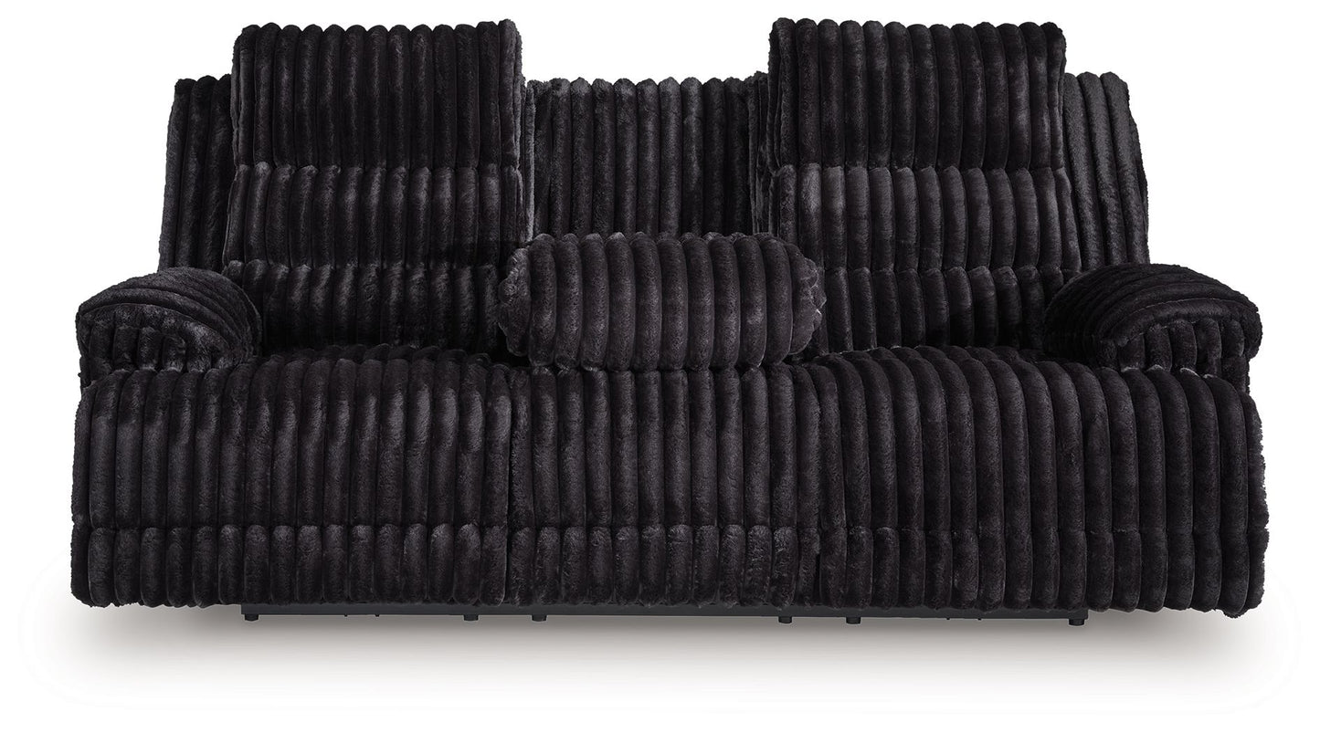 Technique - Reclining Power Sofa With Drop Down Table