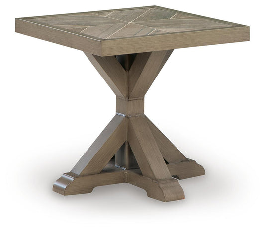 Revare Beach - Square End Table - Beige