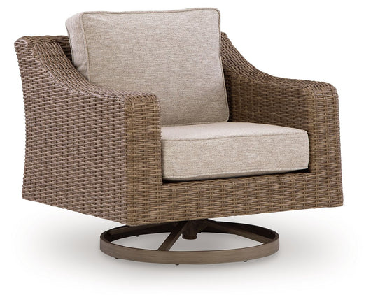Revare Beach - Swivel Lounge With Cushion - Beige