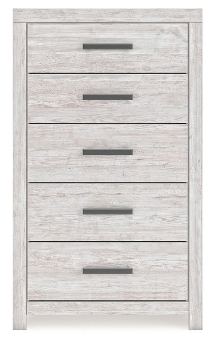 Cayboni - Five Drawer Chest - Whitewash