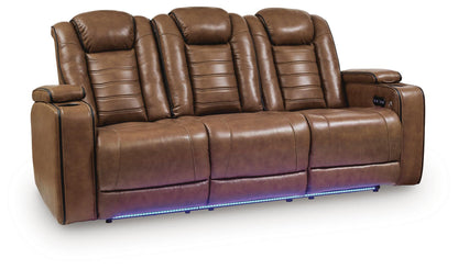 Metro Oasis - Power Reclining Sofa With Adjustable Headrest - Amber