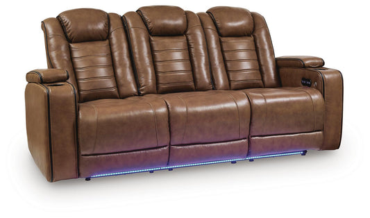 Metro Oasis - Power Reclining Sofa With Adjustable Headrest - Amber