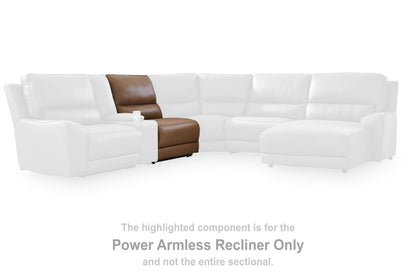 Silverbrooke - Power Armless Recliner With Adjustable Headrest - Caramel