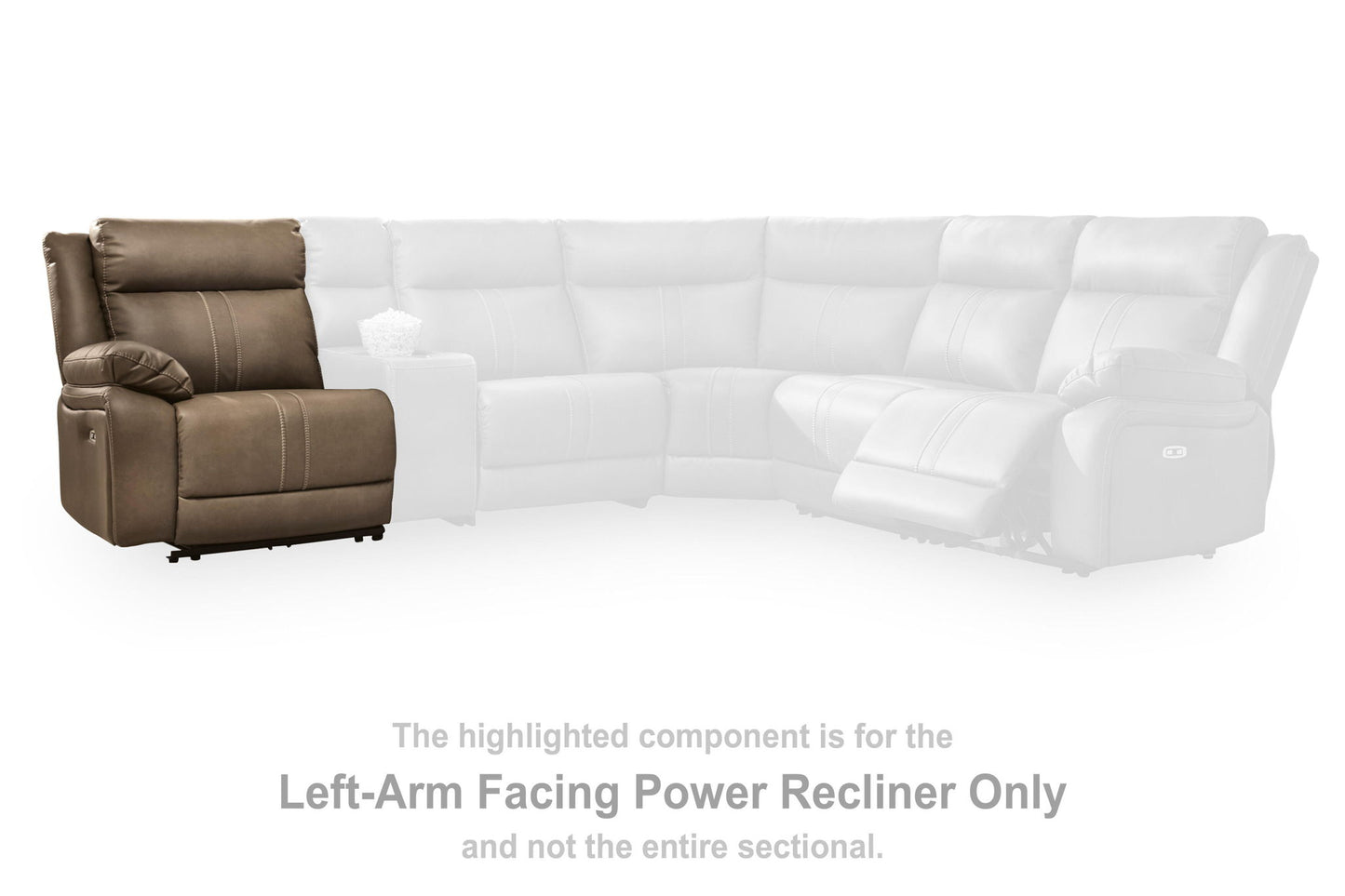Max-Media - LAF Zero Wall Power Recliner - Biscotti
