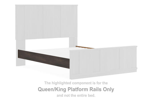 Jadiston - Queen/King Platform Rails - Dark Brown