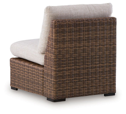 Angel Island - Armless Chair With Cushion - Beige / Brown