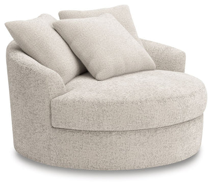 Snodoodle - Oversized Swivel Accent Chair - Arctic