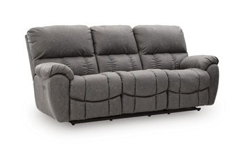 Hadrian Pike - Power Recline Sofa With Adjustable Headrest - Galaxy