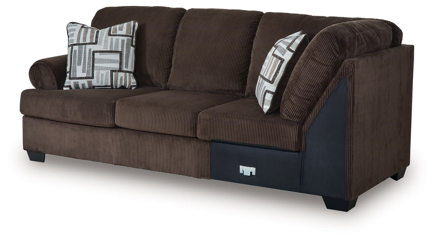 Landsings - LAF Sofa With Corner Wedge - Chocolate