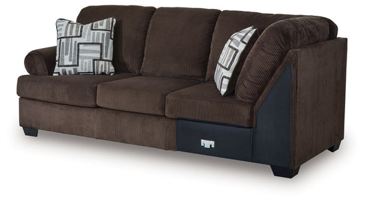 Landsings - LAF Sofa With Corner Wedge - Chocolate