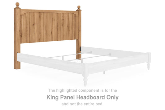 Galletyn - King Panel Headboard - Warm Brown