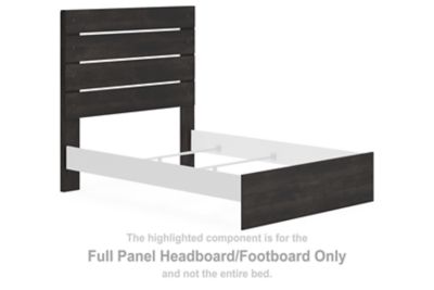 Delmorta - Full Panel Headboard/Footboard - Dark Gray
