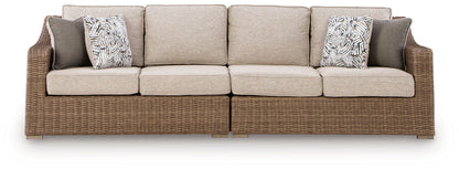 Revare Beach - RAF/LAF Loveseat With Cushion (Set of 2) - Beige