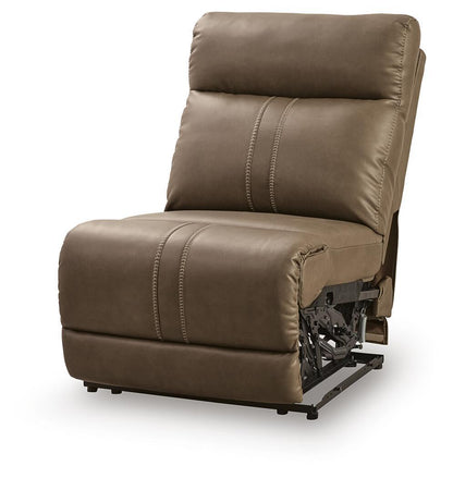 Max-Media - Power Armless Recliner With Adjustable Headrest - Biscotti