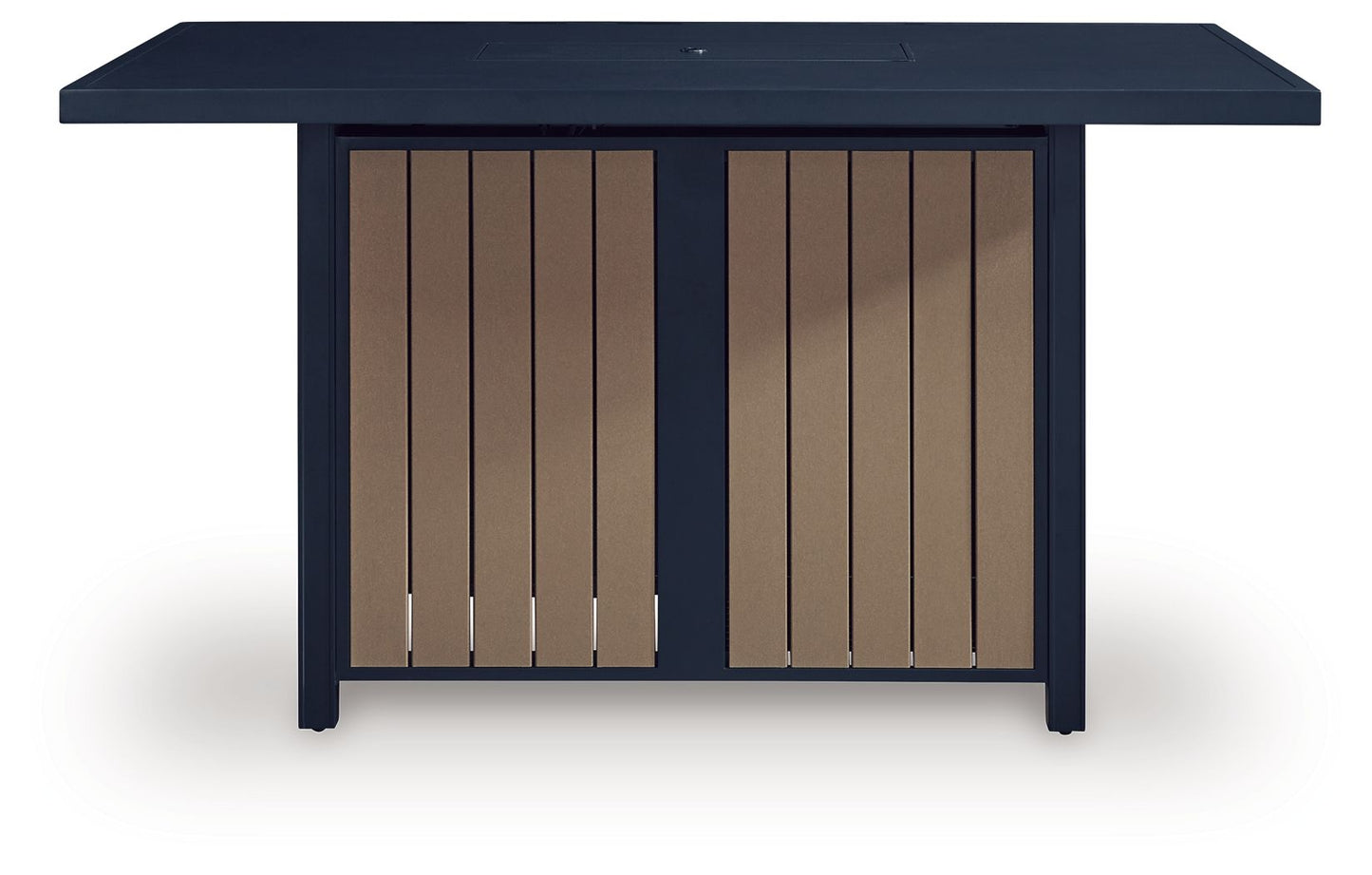 Mabry Shores - Rectangular Bar Table With Fire Pit - Blue