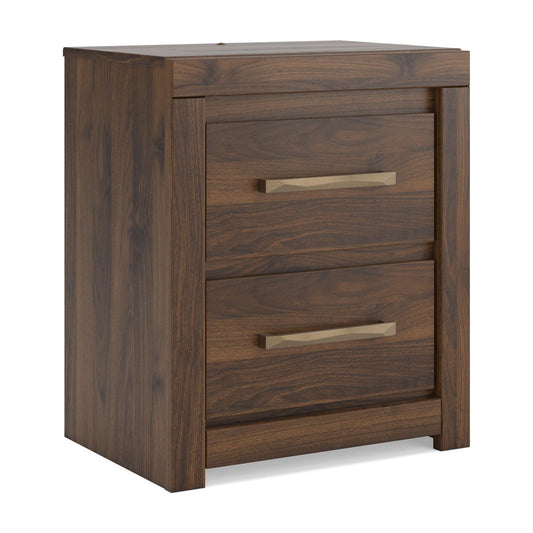 Breckori - Two Drawer Night Stand - Brown