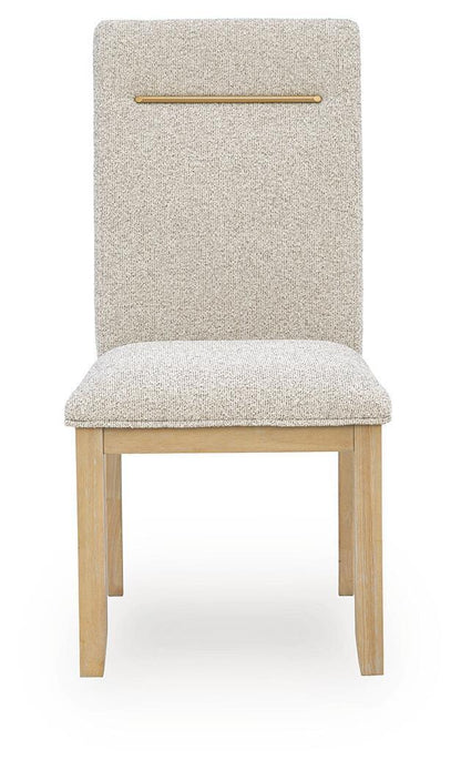 Crendlin - Dining Upholstered Side Chair (Set of 2) - Light Brown