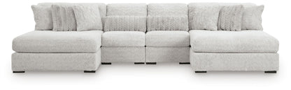 Snodoodle - 4-Piece Sectional With 2 Armless Chaises - Arctic