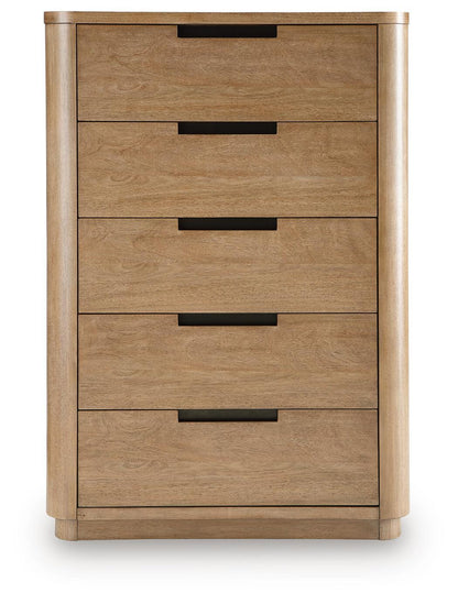 Cladian - Five Drawer Chest - Light Brown