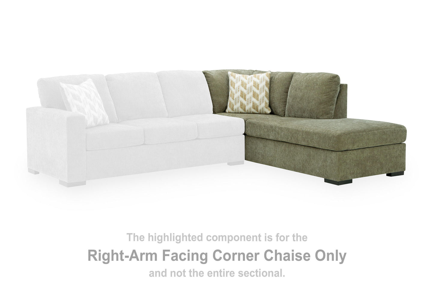 MaKaylen - RAF Corner Chaise - Moss