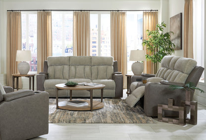 Stately Check - Reclining Sofa Set