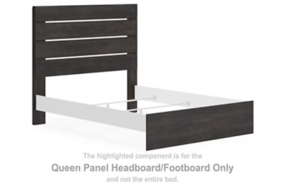 Delmorta - Queen Panel Headboard/Footboard - Dark Gray